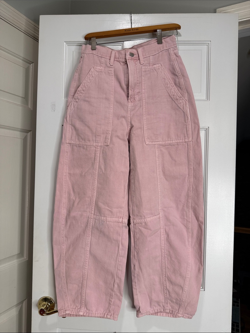 Universal Thread Pink Barrel Utility Jeans